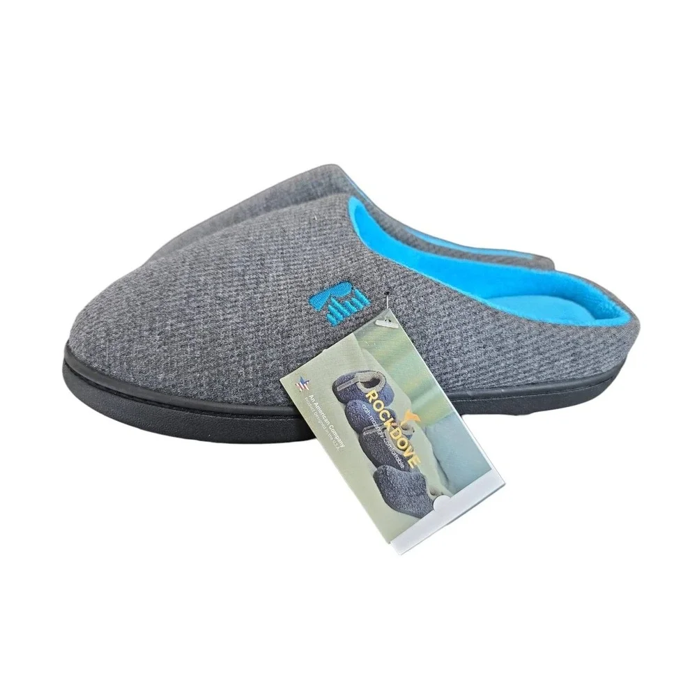 NWT RockDove Men's Original Two-Tone Memory Foam Slipper Size 5-6 XSmall